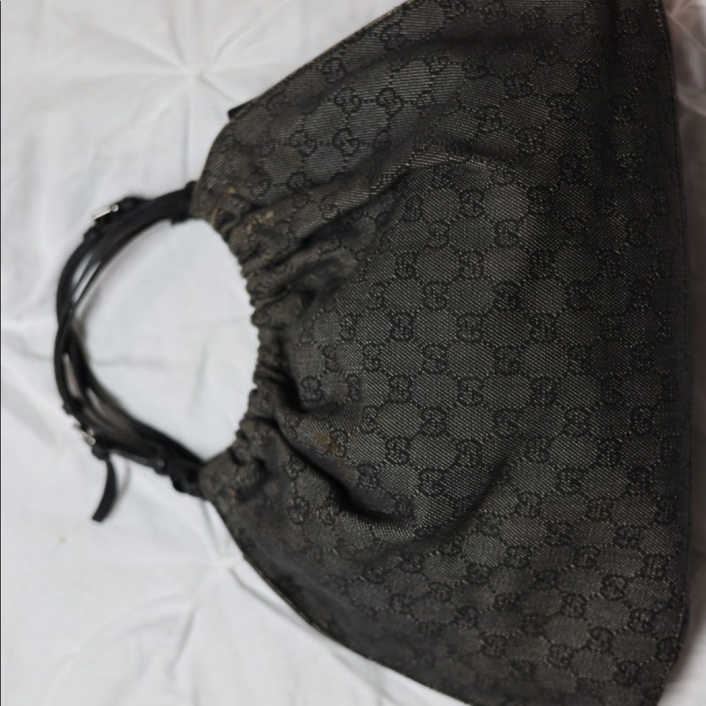 Vintage Gucci Denim Bag blackish gray
